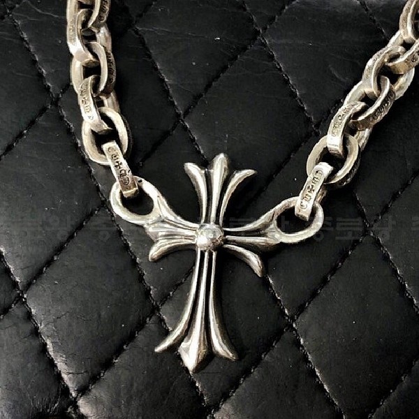 Chrome Hearts 크롬하츠 크로스 페이퍼 L 체인 목걸이