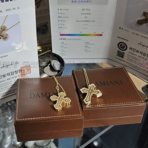 DAMIANI 다미아니 비잔틴 신형&구형 목걸이 18K골드(다이아셋팅)