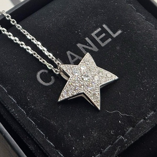 CHANEL 샤넬 코메트 제오드 스타 목걸이 M사이즈 18K골드 (랩그로운다이아몬드셋팅)