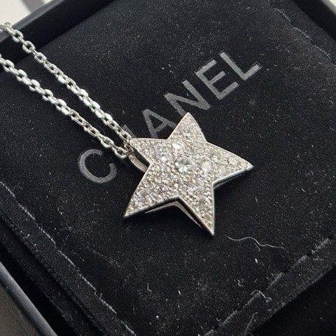 CHANEL 샤넬 코메트 제오드 스타 목걸이 M사이즈 18K골드 (랩그로운다이아몬드셋팅)