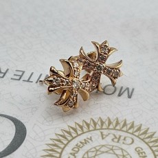 Chrome Hearts 크롬하츠 플러스 귀걸이 22K골드 (모이사나이트셋팅)
