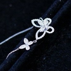 GRAFF 그라프 더블 버터플라이 실루엣 목걸이