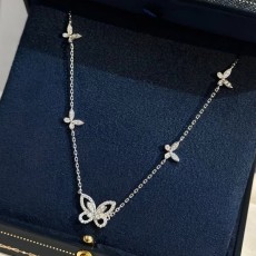 GRAFF 그라프 더블 멀티 버터플라이 실루엣 목걸이
